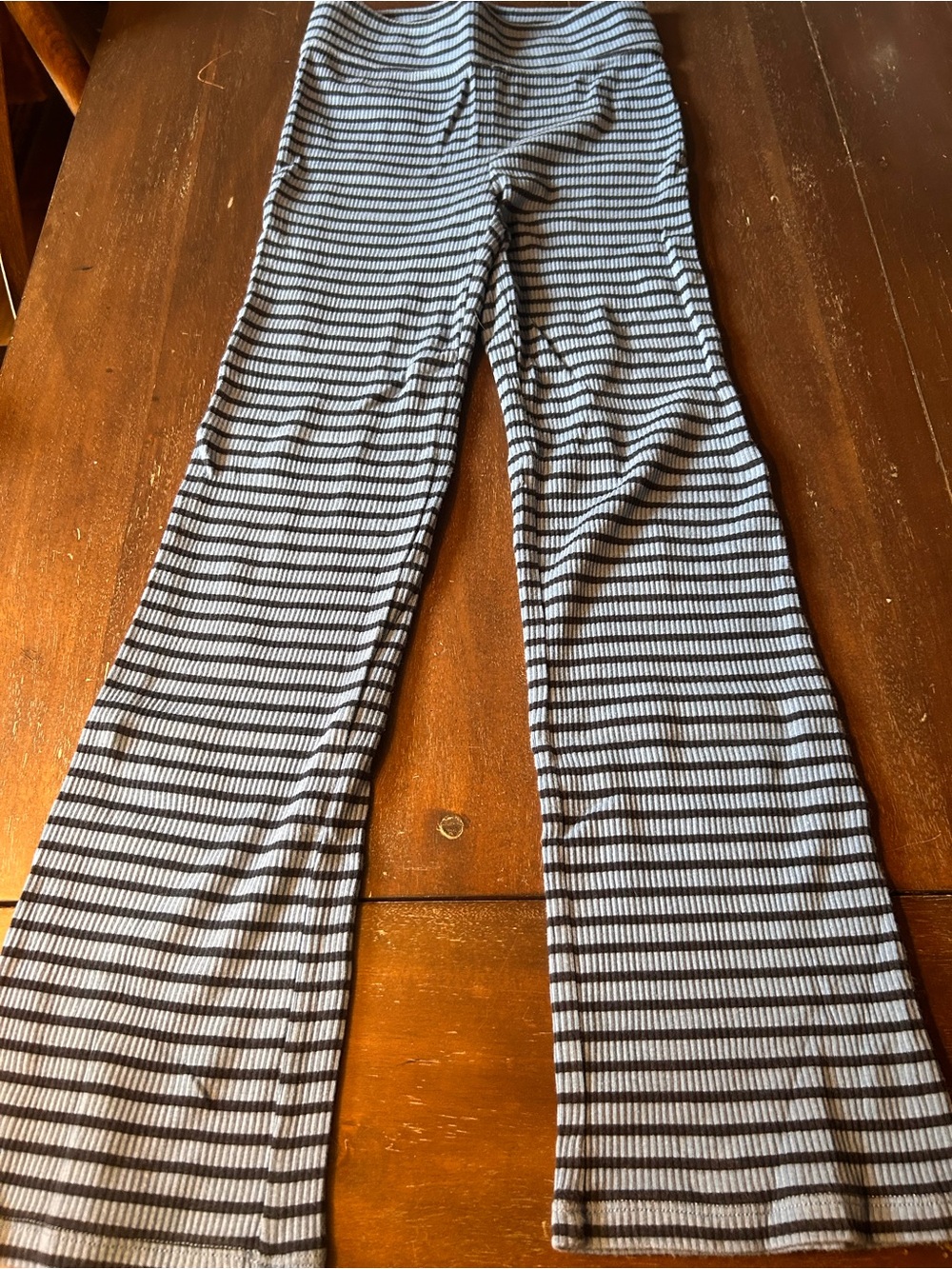 Crewcuts Black & White Striped Flare Leggings